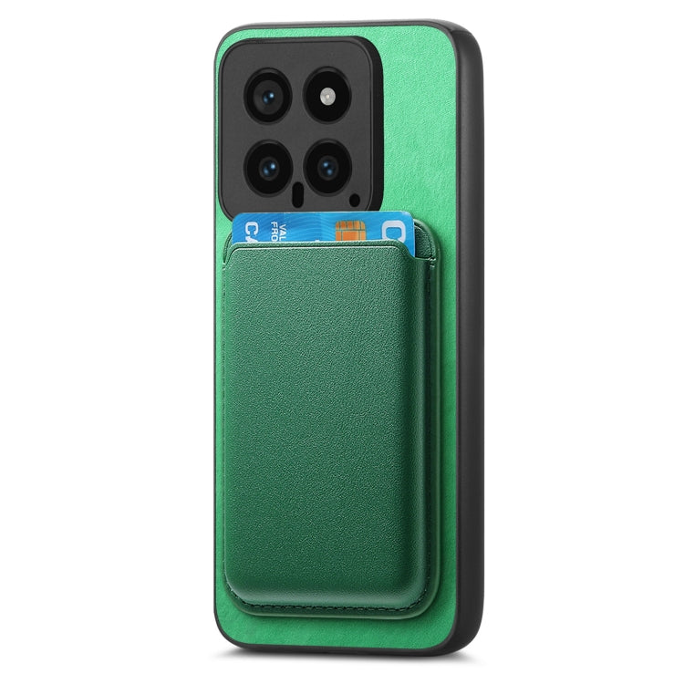 For Xiaomi Redmi K70 / K70 Pro 5G Retro Magsafe Card Bag PU Back Cover Phone Case(Green) - K70 Pro Cases by buy2fix | Online Shopping UK | buy2fix