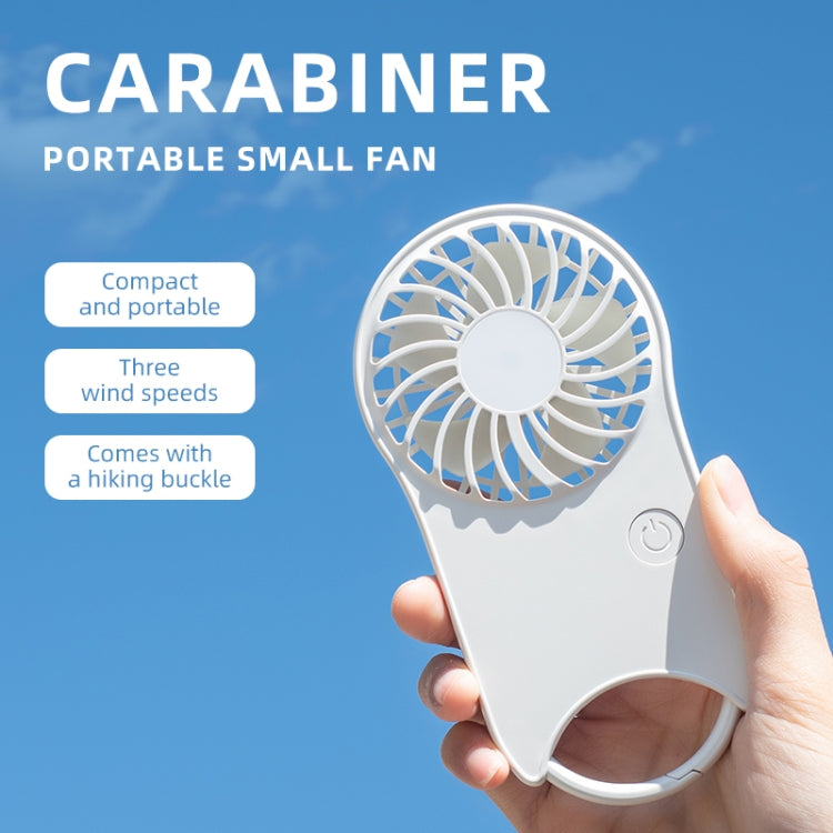 F12 3 Wind Speed Outdoor Summer Cooling Fan Hanging Buckle Mini Handheld Fan(White) - Electric Fans by buy2fix | Online Shopping UK | buy2fix