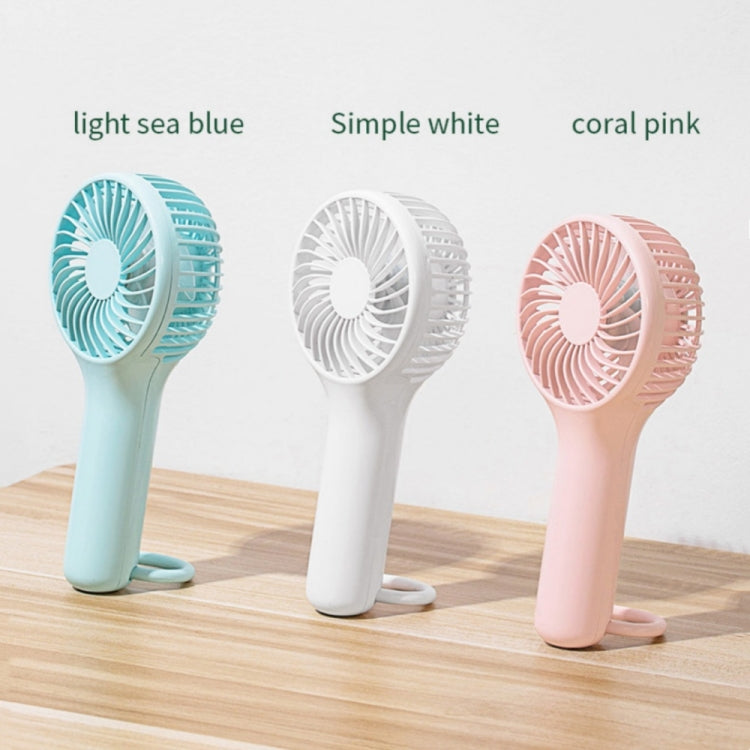 S13 Portable Summer Cooling Fan Hanging Buckle Mini 3 Wind Speed Handheld Fan(Baby Blue) - Electric Fans by buy2fix | Online Shopping UK | buy2fix