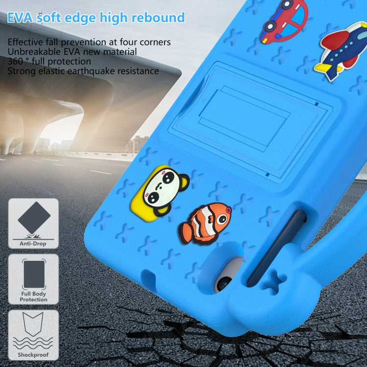 For Walmart Onn 7.0 Gen4 2024 Handle Kickstand Children EVA Shockproof Tablet Case(Sky Blue) - Others by buy2fix | Online Shopping UK | buy2fix