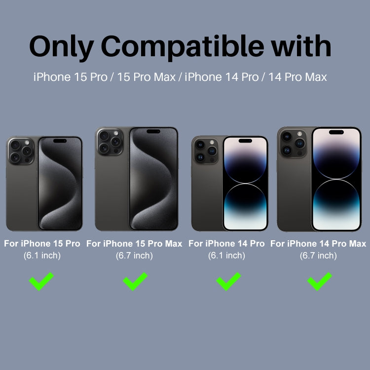 For iPhone 15 Pro / 15 Pro Max NORTHJO 2 Set 6Pcs Camera Lens Protector Diamond Metal Ring Film(Graphite) - iPhone 15 Pro Max Tempered Glass by NORTHJO | Online Shopping UK | buy2fix