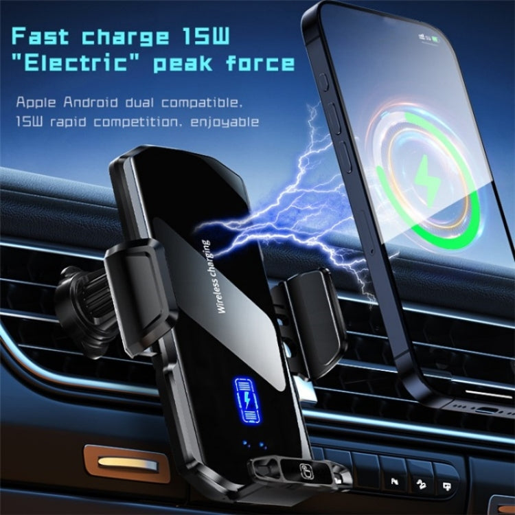 SD11 Car Mount Air Vent Phone Holder 15W Fast Charging Car Wireless Charger - Wireless Charging Pads by buy2fix | Online Shopping UK | buy2fix