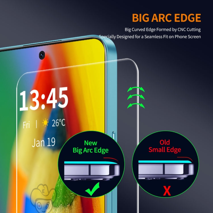 For Motorola Moto G Play 2024 2pcs ENKAY 9H Big Arc Edge High Aluminum-silicon Tempered Glass Film - Motorola Tempered Glass by ENKAY | Online Shopping UK | buy2fix