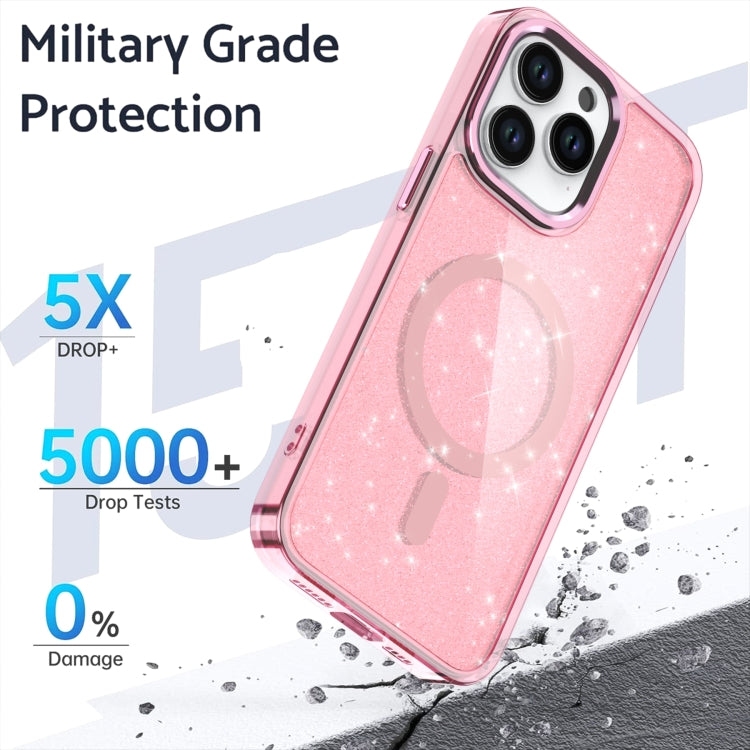 For iPhone 13 Pro Max Glitter MagSafe Shockproof Phone Case(Grey) - iPhone 13 Pro Max Cases by buy2fix | Online Shopping UK | buy2fix