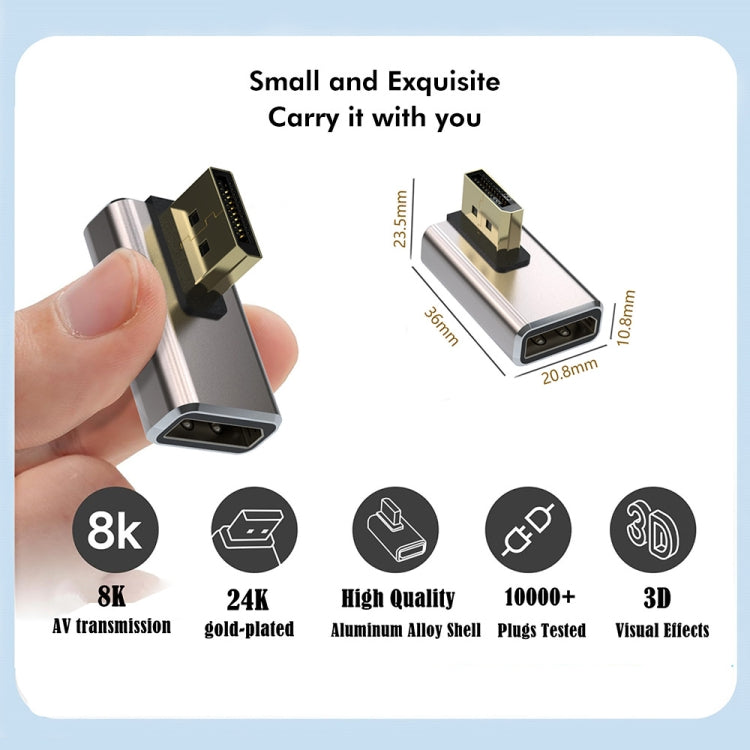 JUNSUNMAY 8K@60Hz PD1.4 Male Displayport to Female Displayport Adapter Converter, Style:A -  by JUNSUNMAY | Online Shopping UK | buy2fix