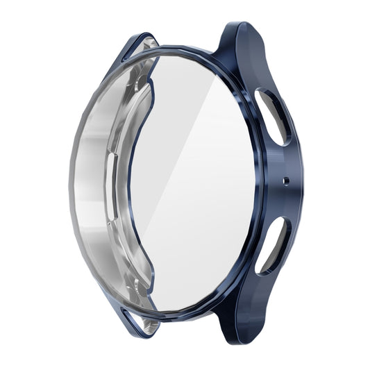 For Samsung Galaxy Watch7 44mm ENKAY Hat-Prince Full Coverage Electroplated Soft TPU Case with Screen Protection(Dark Blue) - Watch Cases by ENKAY | Online Shopping UK | buy2fix