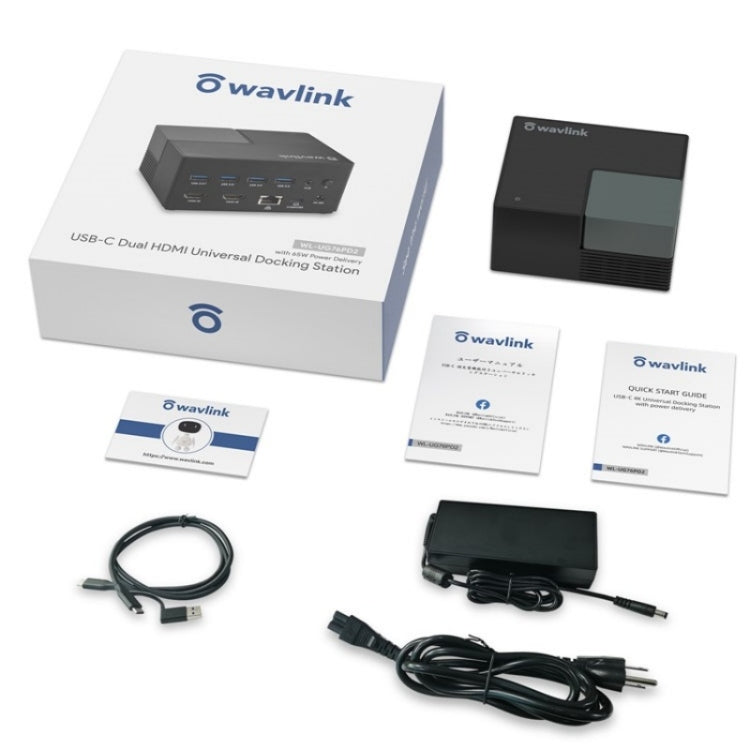 WAVLINK UG76PD2 3.5mm Audio, Gigabit Network Port Dual HD Universal Docking Station(AU Plug) - HUB with Lan adapter by WAVLINK | Online Shopping UK | buy2fix