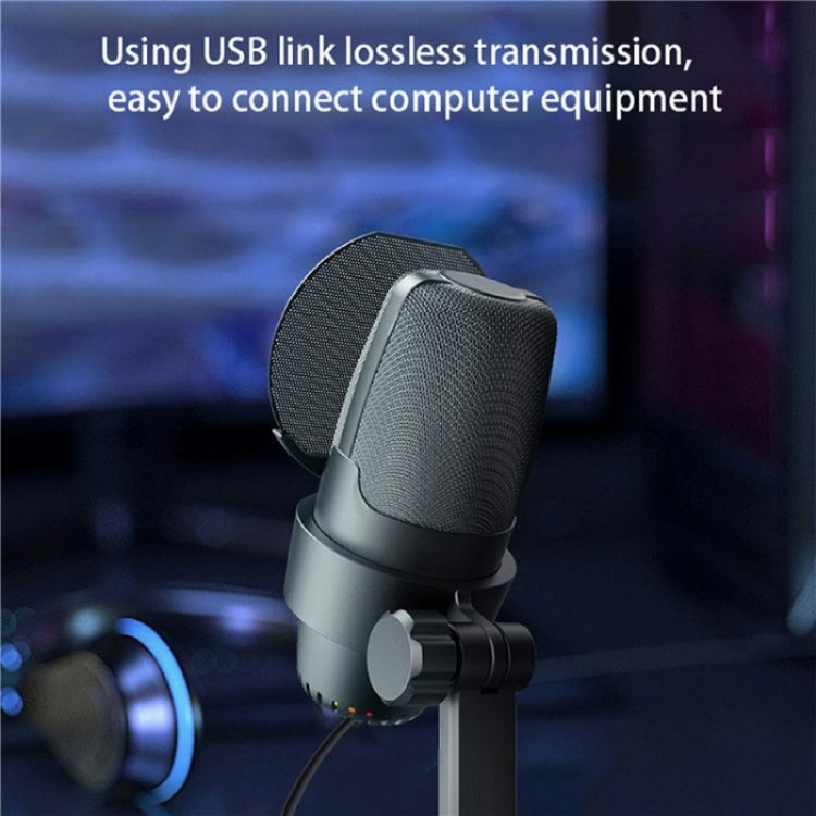 ME9 USB Microphone ENC Noise Reduction Desktop Microphone With RGB Light(Black) - Microphone by buy2fix | Online Shopping UK | buy2fix