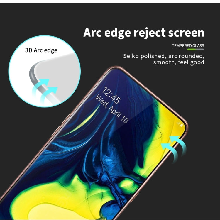 PINWUYO 9H 3D Curved Tempered Glass Film for Galaxy A10 （black） - Galaxy Tempered Glass by PINWUYO | Online Shopping UK | buy2fix