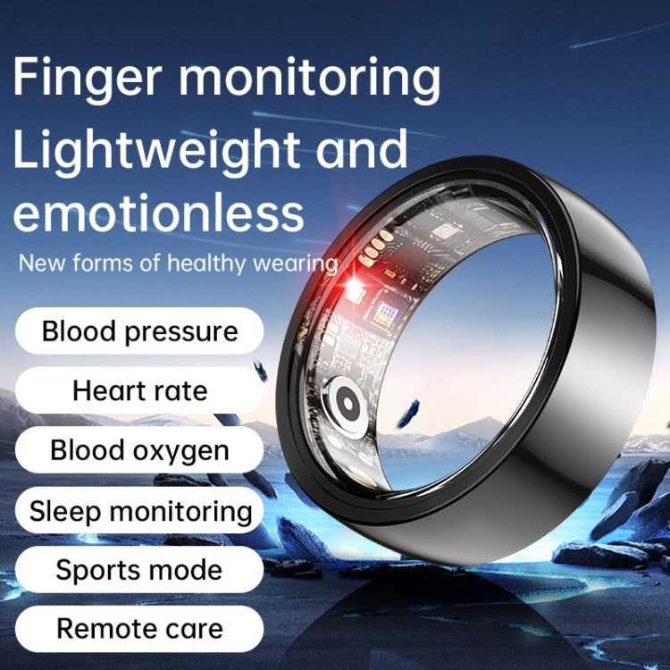 R1000 SIZE 8 Smart Ring, Support Heart Rate / Blood Oxygen / Sleep / Multiple Sports Modes(Black) - Smart Rings / Smart Telephones by buy2fix | Online Shopping UK | buy2fix