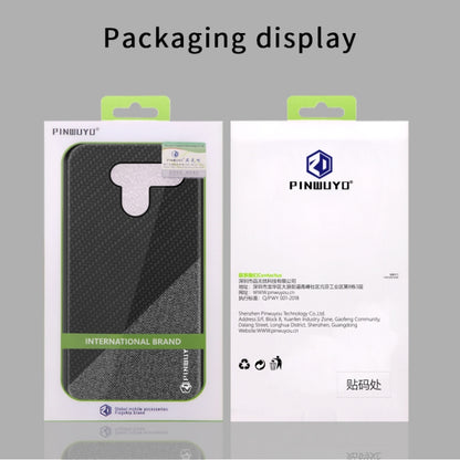 PINWUYO Hong Series Anti-fall TPU+ Chemical Fiber Cloth Protective Cover for LG K50 / Q60(Black) - LG by PINWUYO | Online Shopping UK | buy2fix