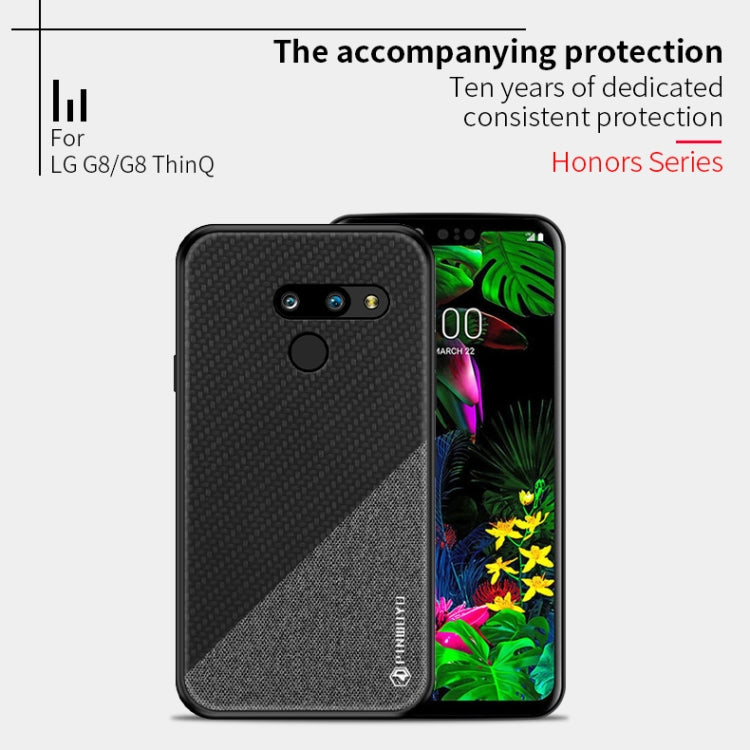 PINWUYO Hong Series Anti-fall TPU+ Chemical Fiber Cloth Protective Cover for LG G8 / G8 ThinQ(Red) - LG by PINWUYO | Online Shopping UK | buy2fix