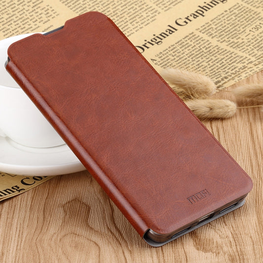 MOFI Rui Series Classical Leather Flip Leather Case With Bracket Embedded Steel Plate All-inclusive for Xiaomi RedMi 7(Brown) - Xiaomi Cases by MOFI | Online Shopping UK | buy2fix