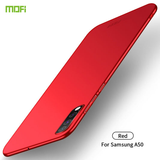 For Galaxy A50 MOFI Frosted PC Ultra-thin Hard Case(Red) - Galaxy Phone Cases by MOFI | Online Shopping UK | buy2fix