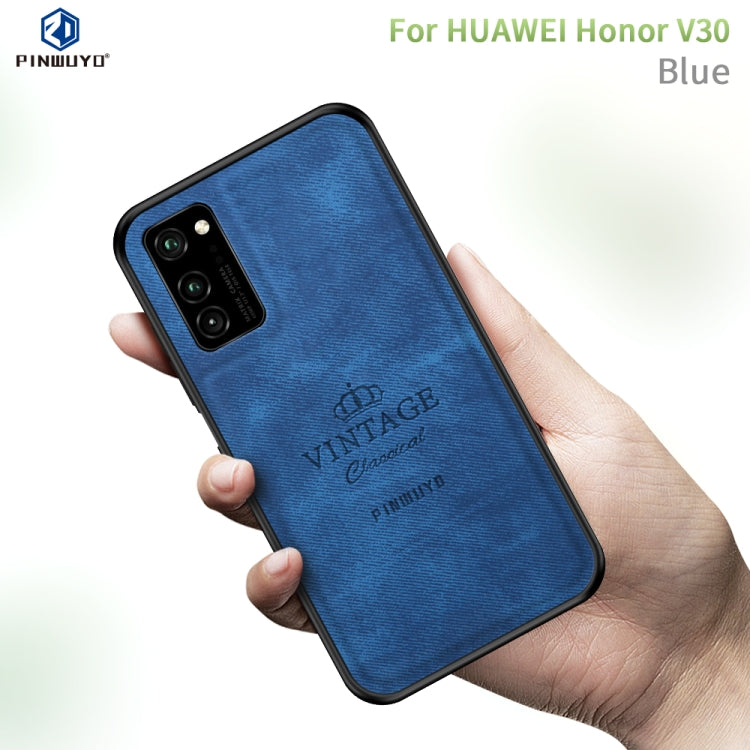 For Huawei Honor V30 / V30 Pro PINWUYO Zun Series PC + TPU + Skin Waterproof And Anti-fall All-inclusive Protective Shell(Blue) - Honor Cases by PINWUYO | Online Shopping UK | buy2fix