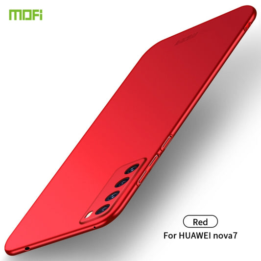 For Huawei Nova 7 MOFI Frosted PC Ultra-thin Hard Case(Red) - Huawei Cases by MOFI | Online Shopping UK | buy2fix