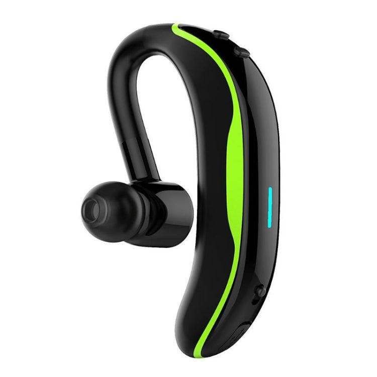 Car Handfree Wireless Ear-hook Bluetooth Earphone with Microphone(Black Green) - Bluetooth Earphone by buy2fix | Online Shopping UK | buy2fix