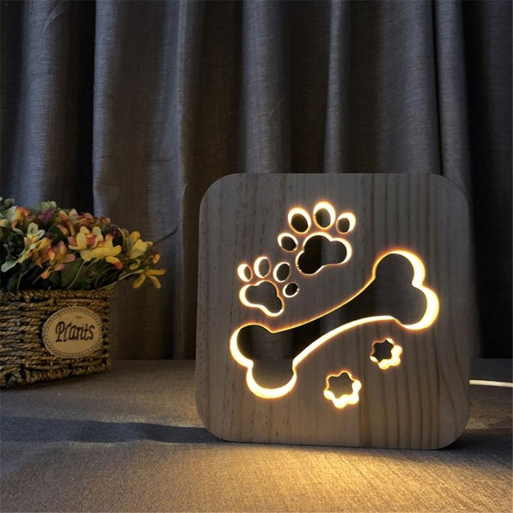 Creative Shape Wooden Night Lamp Bedroom Decoration Warm Light LED(Bones) - Novelty Lighting by buy2fix | Online Shopping UK | buy2fix