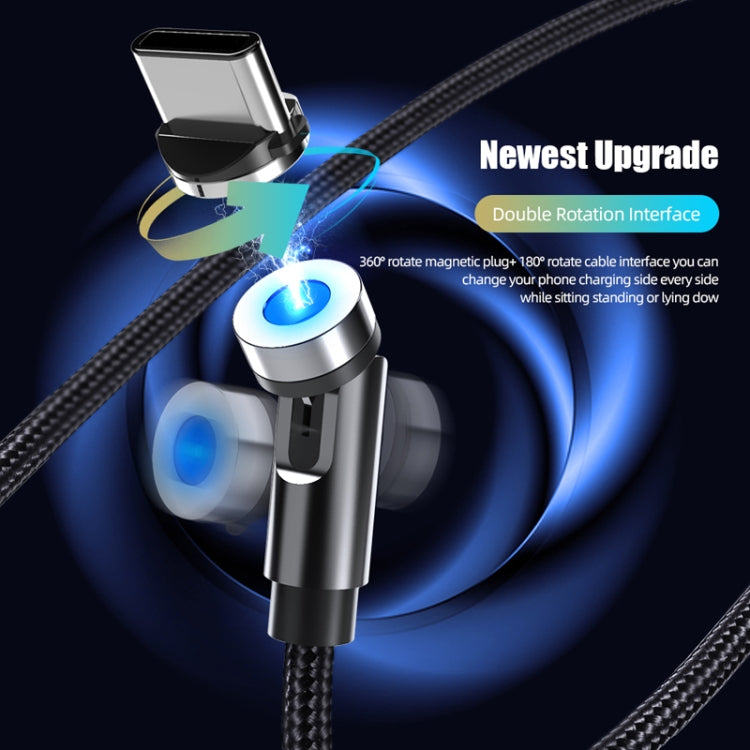 CC56 8Pin Magnetic Interface Dust Plug Rotating Data Charging Cable, Cbale Length: 2m(Black) - Charging Cable & Head by buy2fix | Online Shopping UK | buy2fix
