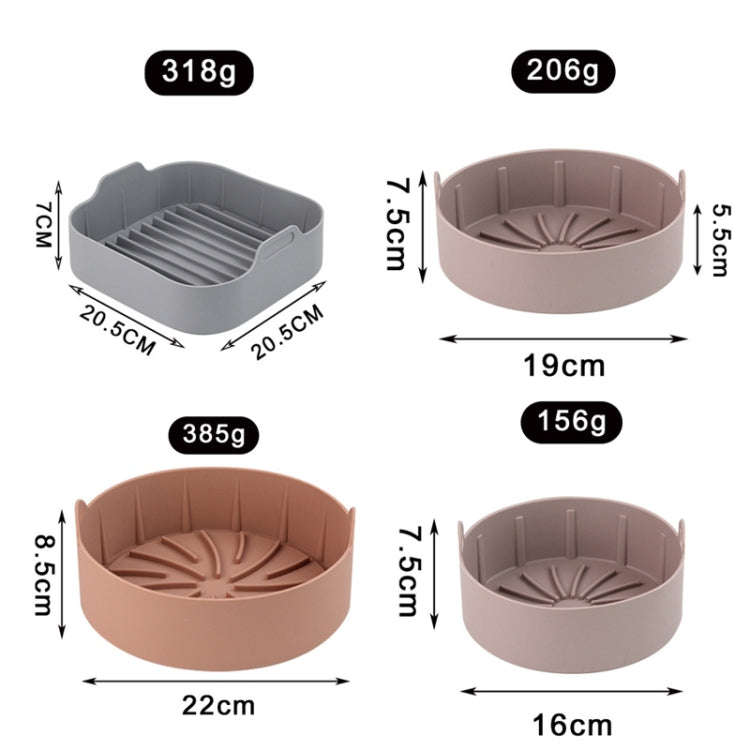 Air Fryer Silicone Grill Pan Accessories, Size: Round 16 cm(Pink) - Baking mat & Bakewares by buy2fix | Online Shopping UK | buy2fix