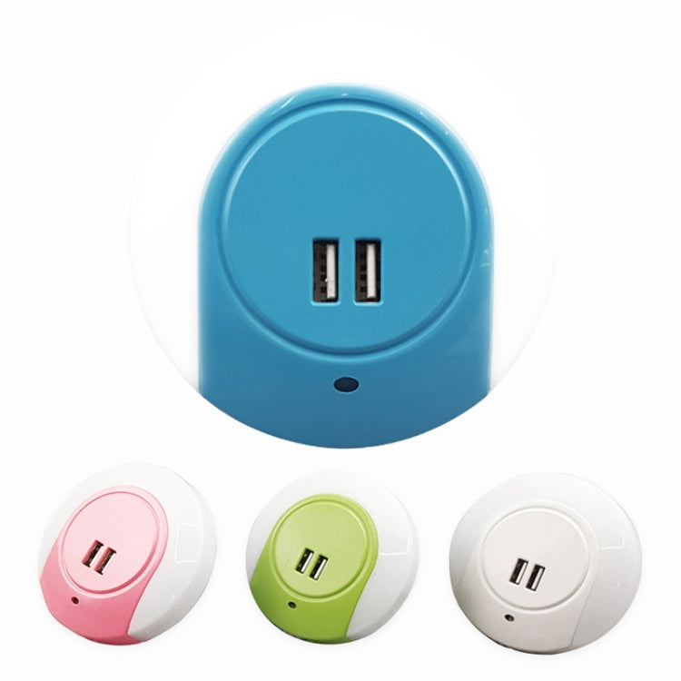 A78B LED Night Light With USB Port Intelligent Light Control Sensor Light, Plug:AU Plug(Blue) - Sensor LED Lights by buy2fix | Online Shopping UK | buy2fix