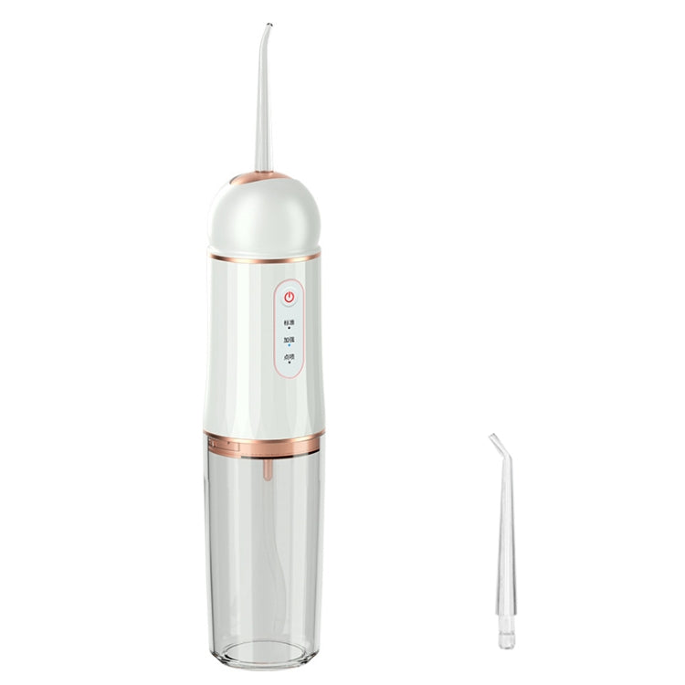 A9 Household Electric Portable Tooth Cleaner Oral Care Dental Floss Tooth Cleaning 1 Nozzle(White Gold) - Oral Irrigators by buy2fix | Online Shopping UK | buy2fix