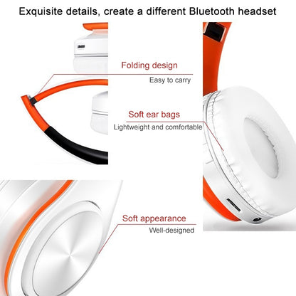 LPT660 Foldable Stereo Bluetooth Headset MP3 Player, Support 32GB TF Card & 3.5mm AUX(White Green) - Headset & Headphone by buy2fix | Online Shopping UK | buy2fix