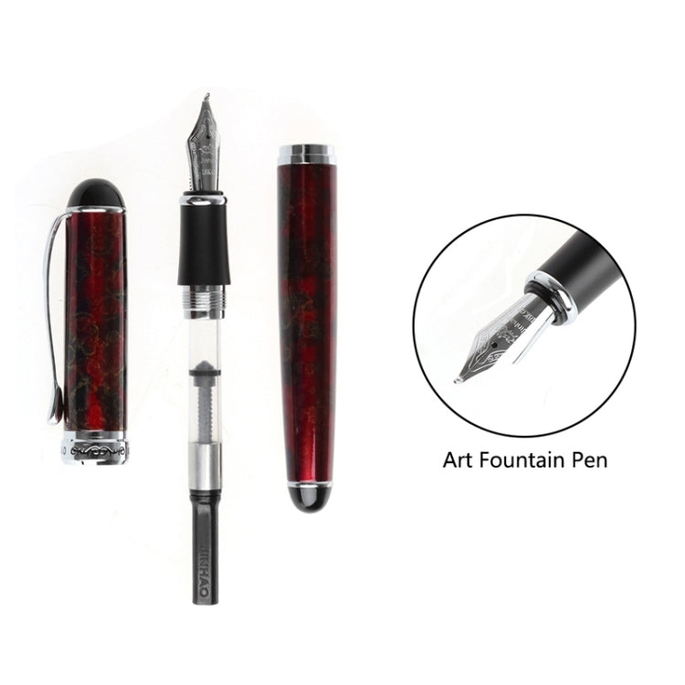 X750 Stationery Stainless Steel Fountain Pen Medium Nib Ink Pens School Oiifice Gift, Nib Size:0.5mm(Silver) - Fountain Pens by buy2fix | Online Shopping UK | buy2fix