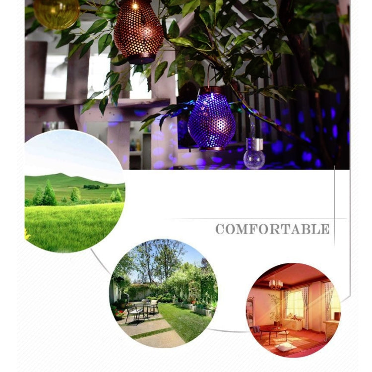 Outdoor Solar Wrought Iron Lantern Garden Decoration Light LED Pendant Lamp - Solar Lights by buy2fix | Online Shopping UK | buy2fix