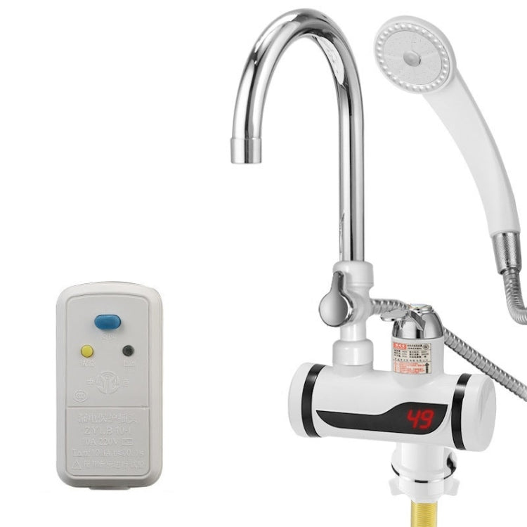 Kitchen Instant Electric Hot Water Faucet Hot & Cold Water Heater CN Plug Specification: With Shower Lower Water Inlet - Faucets & Accessories by buy2fix | Online Shopping UK | buy2fix