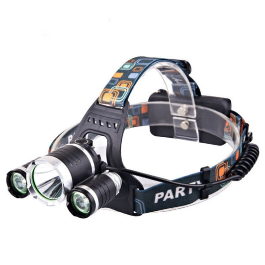 Strong Light Long-Range Rechargeable Three-Head Lamp Outdoor Fishing Lamp Led Head-Mounted Flashlight (3T6 2 Batteries) - Headlamp by buy2fix | Online Shopping UK | buy2fix