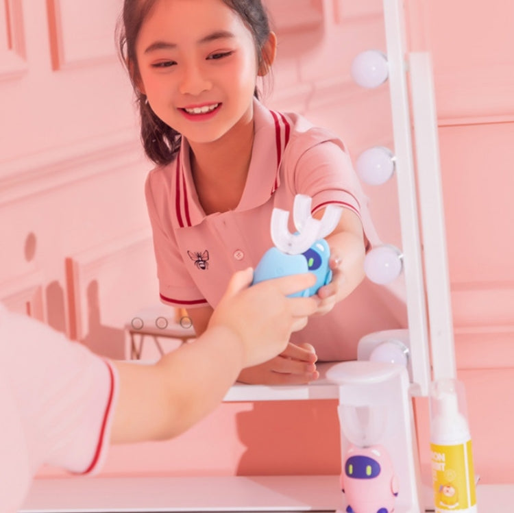 Lanbeibei Children U-Shaped Automatic Electric Toothbrush 2-6 Years Old Home Version (Blue) - Toothbrushes by buy2fix | Online Shopping UK | buy2fix