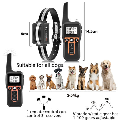 PaiPaitek PD529 Remote Control Dog Training Device Voice Control Anti-Barking Device Dog Training Device(Orange) - Training Aids by PaiPaitek | Online Shopping UK | buy2fix