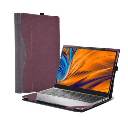 For Samsung Galaxy Book 3 Pro 14 Inch Leather Laptop Anti-Fall Protective Case(Wine Red) - 14.1 inch by buy2fix | Online Shopping UK | buy2fix