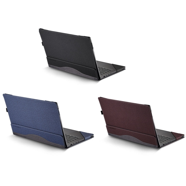 For Samsung Galaxy Book 4 Ultra 16 Inch Leather Laptop Anti-Fall Protective Case(Wine Red) - 15.6 - 17 inch by buy2fix | Online Shopping UK | buy2fix