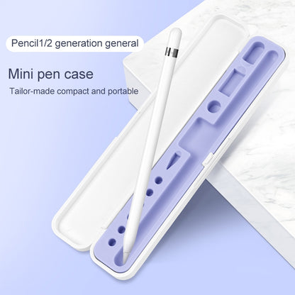 2 PCS Silicone Stylus Storage Box For Apple Pencil 1 / 2(Cloves Purple) - Pencil Accessories by buy2fix | Online Shopping UK | buy2fix