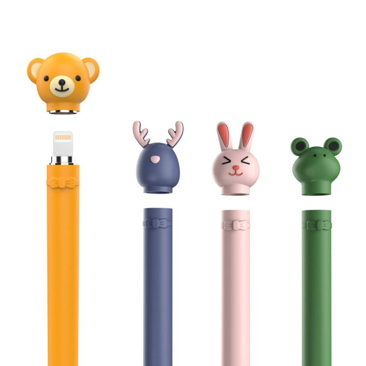 Cartoon Silicone Capacitive Pen Non-Slip And Anti-Drop Protective Cover For Apple Pencil 1( Frog) - Pencil Accessories by buy2fix | Online Shopping UK | buy2fix