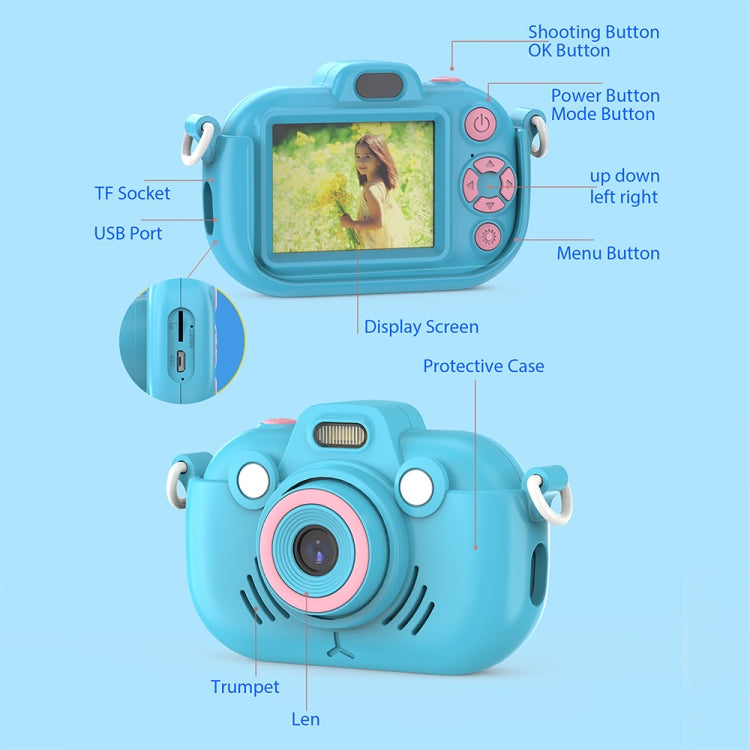 DC502 2.4-Inch 16X Zoom 2.7K Video Recording Children Digital Camera, Color: Yellow + 32G(US Plug) - Children Cameras by buy2fix | Online Shopping UK | buy2fix