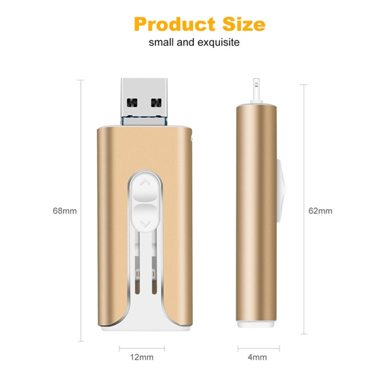 32GB Micro USB + 8 Pin + USB 2.0 3 in 1 Mobile Phone Computer U-Disk(Silver) - U Disk & Card Reader by buy2fix | Online Shopping UK | buy2fix