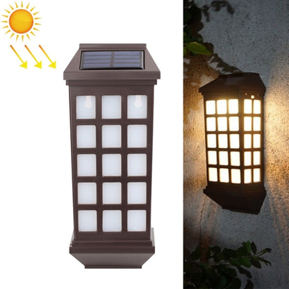 Solar Outdoor Long Panes Fence Wall Light Garden Decoration(Warm Light) - Solar Lights by buy2fix | Online Shopping UK | buy2fix