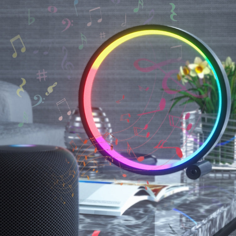 10 inch USB Music Rhythm RGB LED Atmosphere Ring Light - Novelty Lighting by buy2fix | Online Shopping UK | buy2fix