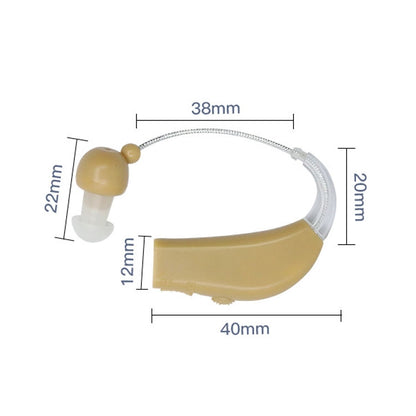 Elderly Use Can Charge Sound Amplifier Hearing Aid, Specification: US Plug(Skin Color Double Machine+White Charging Bin) - Hearing Aids by buy2fix | Online Shopping UK | buy2fix