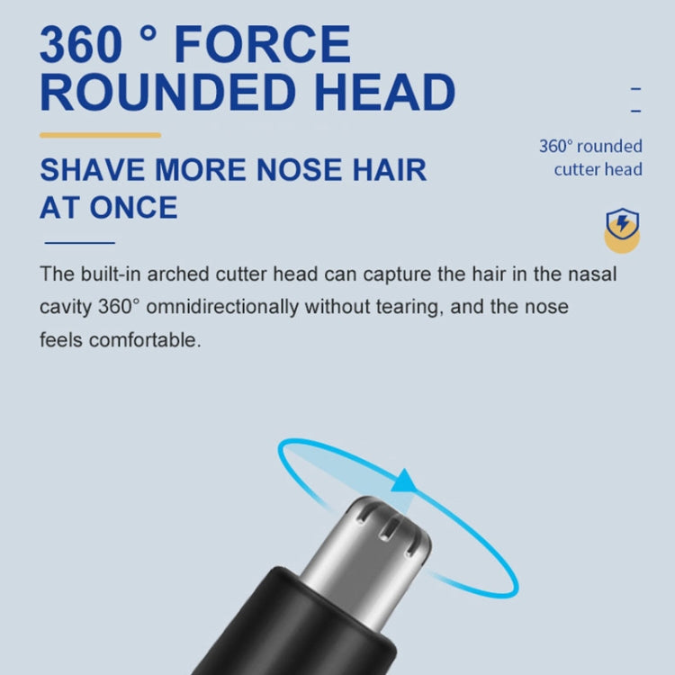 SPORTSMAN Metal Aluminum Tube Body Rechargeable Nose Hair Device, Style: Eyebrow 2 In 1(Sea Blue) - Electric Shavers by buy2fix | Online Shopping UK | buy2fix