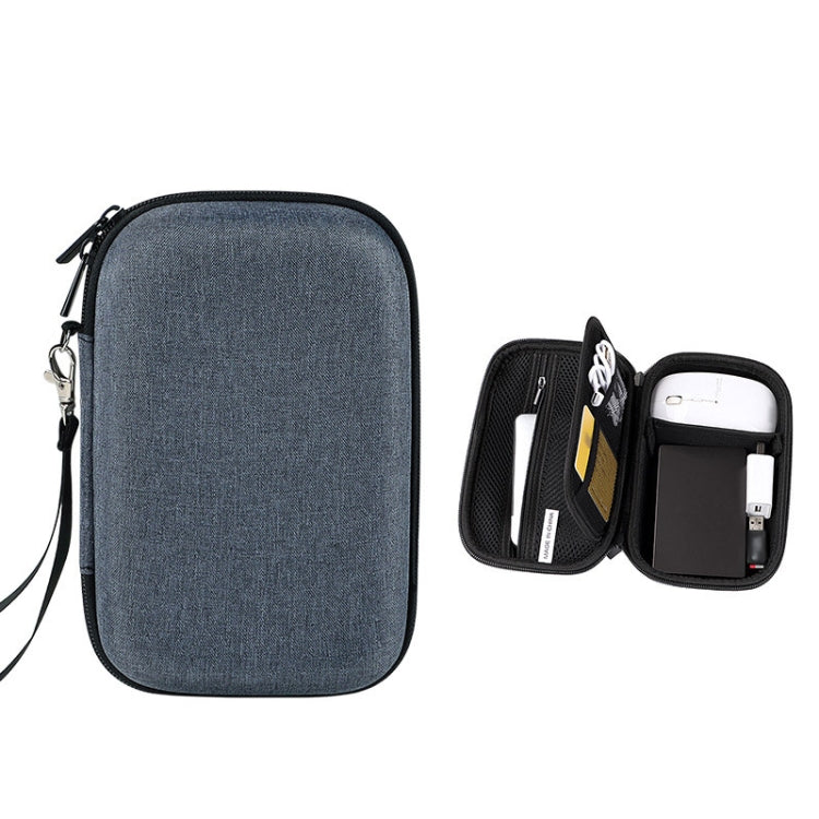 YK02SJ Headphone Hard Disk Shockproof Storage Box(Navy Blue) - Digital Storage Bag by buy2fix | Online Shopping UK | buy2fix