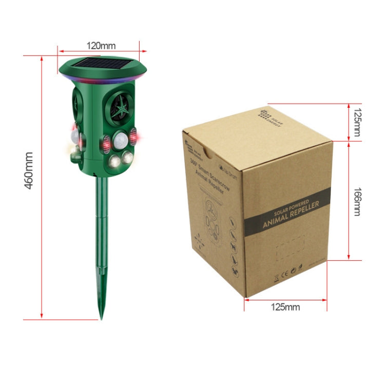 RC-543 Solar Energy 360 Degree Omnidirectional Ultrasonic Bird Repeller Animal Repeller(Dark Green) - Outdoor Insect Repellent by buy2fix | Online Shopping UK | buy2fix