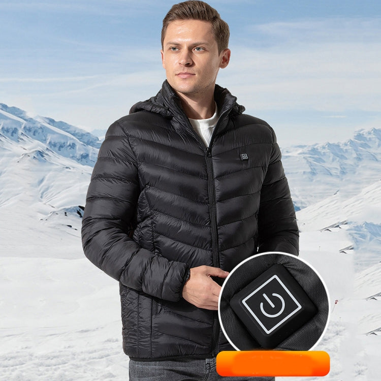 4 Zone Blue USB Winter Electric Heated Jacket Warm Thermal Jacket, Size: XL - Down Jackets by buy2fix | Online Shopping UK | buy2fix