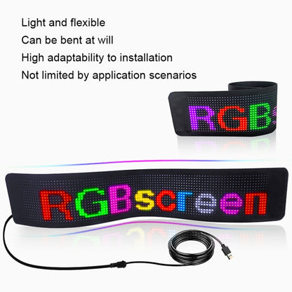S1664RGB 390x107mm Car LED Flexible Display Cell Phone APP Control Bluetooth Connection - Car Monitor by buy2fix | Online Shopping UK | buy2fix