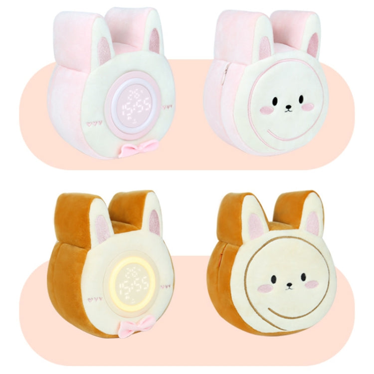 F-CL-03 Plush Cake Rabbit Night Lights Student Dormitory Cute Demon Eye Vibration Clock Light(Yolk Rabbit) - Night Lights by buy2fix | Online Shopping UK | buy2fix