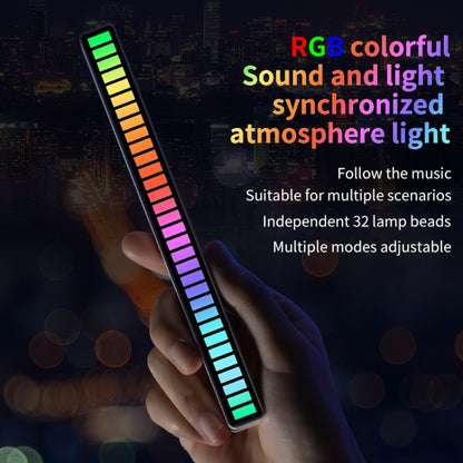 RGB Sound-controlled Rhythmic Response Lights Music Ambient LED Pick-up Lights Plug-in(16 Lights White) - Novelty Lighting by buy2fix | Online Shopping UK | buy2fix