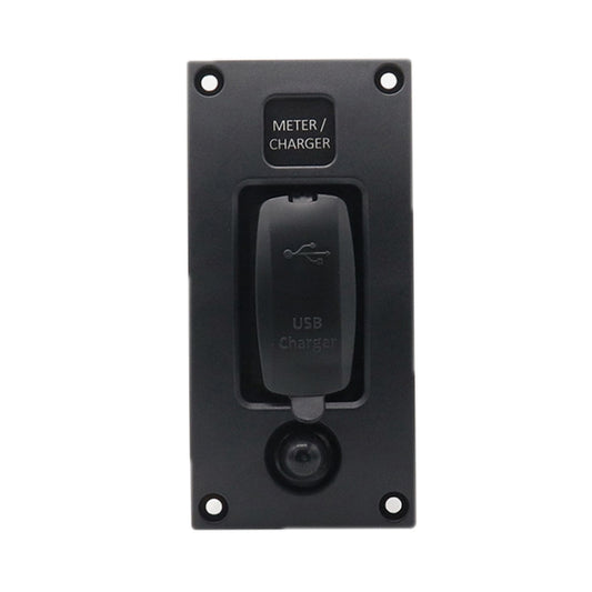 Marine Self-Locking Resetting Switch With Overload Protection Indicator Light Square 5V 3.4A Car Charging Panel - Marine Accessories & Parts by buy2fix | Online Shopping UK | buy2fix